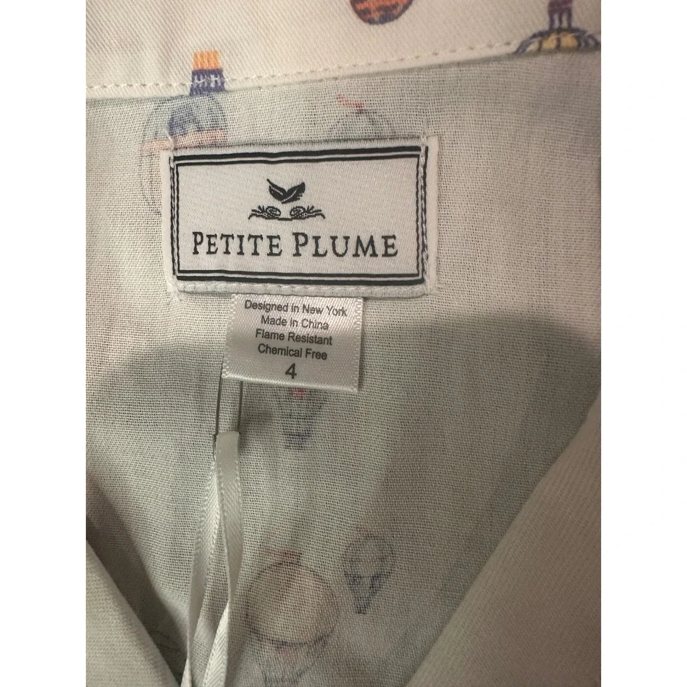 Petite Plume Boys Bonne Voyage Pajama Set Hot Air Balloon Blue White SPJBV104 4